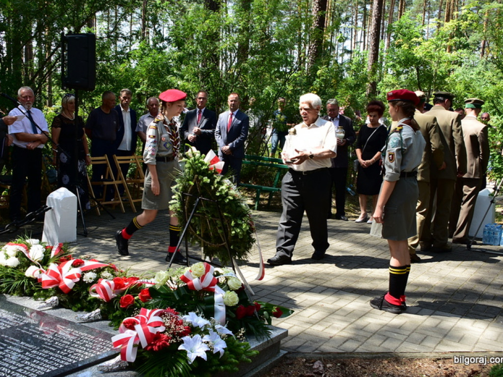 75. rocznica mordu partyzantów w lesie Rapy koło Biłgoraja (FOTO)