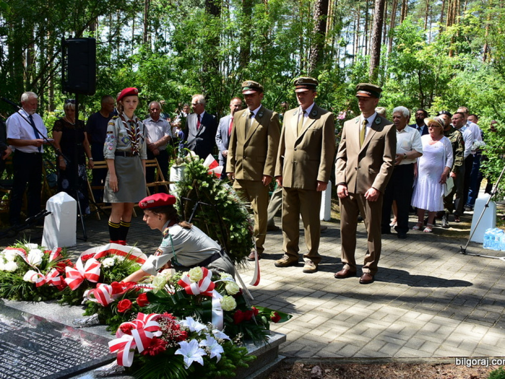 75. rocznica mordu partyzantów w lesie Rapy koło Biłgoraja (FOTO)