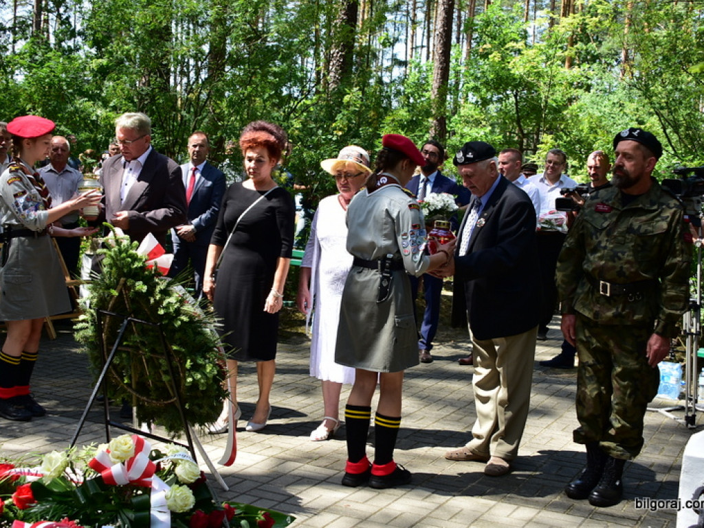 75. rocznica mordu partyzantów w lesie Rapy koło Biłgoraja (FOTO)