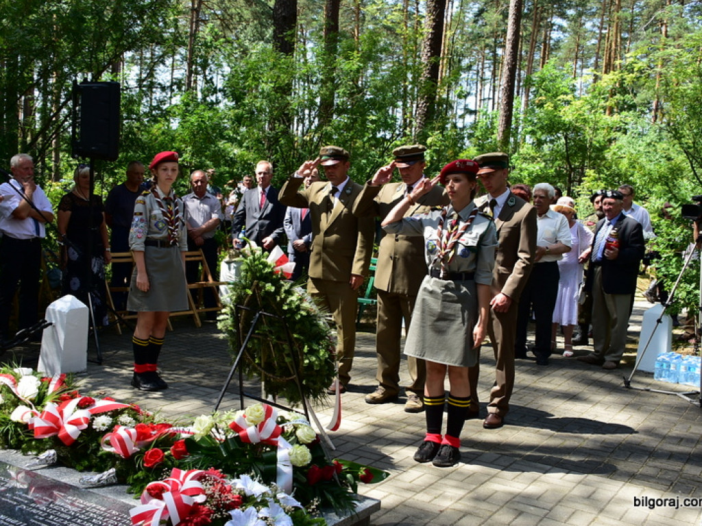 75. rocznica mordu partyzantów w lesie Rapy koło Biłgoraja (FOTO)