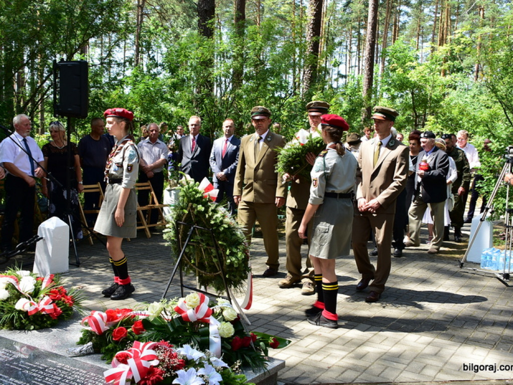 75. rocznica mordu partyzantów w lesie Rapy koło Biłgoraja (FOTO)