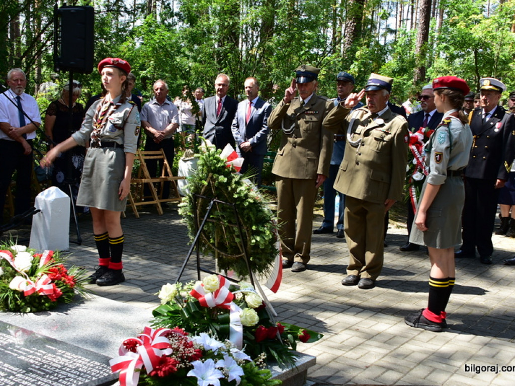75. rocznica mordu partyzantów w lesie Rapy koło Biłgoraja (FOTO)