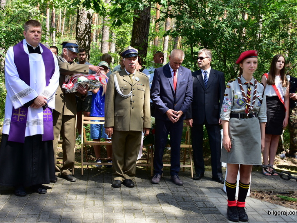 75. rocznica mordu partyzantów w lesie Rapy koło Biłgoraja (FOTO)