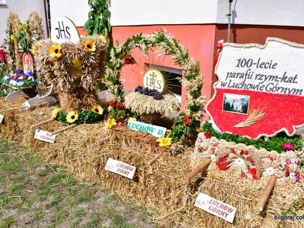 Dożynki w Gminie Tarnogród. Rolnicy świętowali w Luchowie Górnym (FOTO)