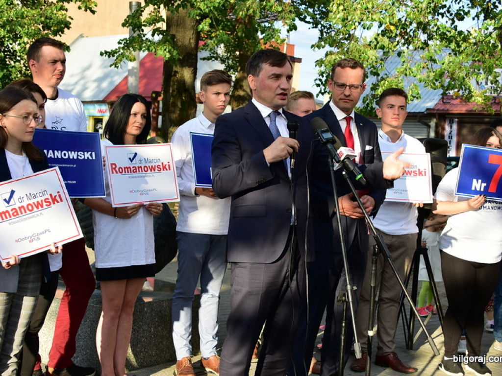 Wiceminister w Biłgoraju zainicjował kampanię wyborczą. Towarzyszył mu Zbigniew Ziobro (FOTO, VIDEO)
