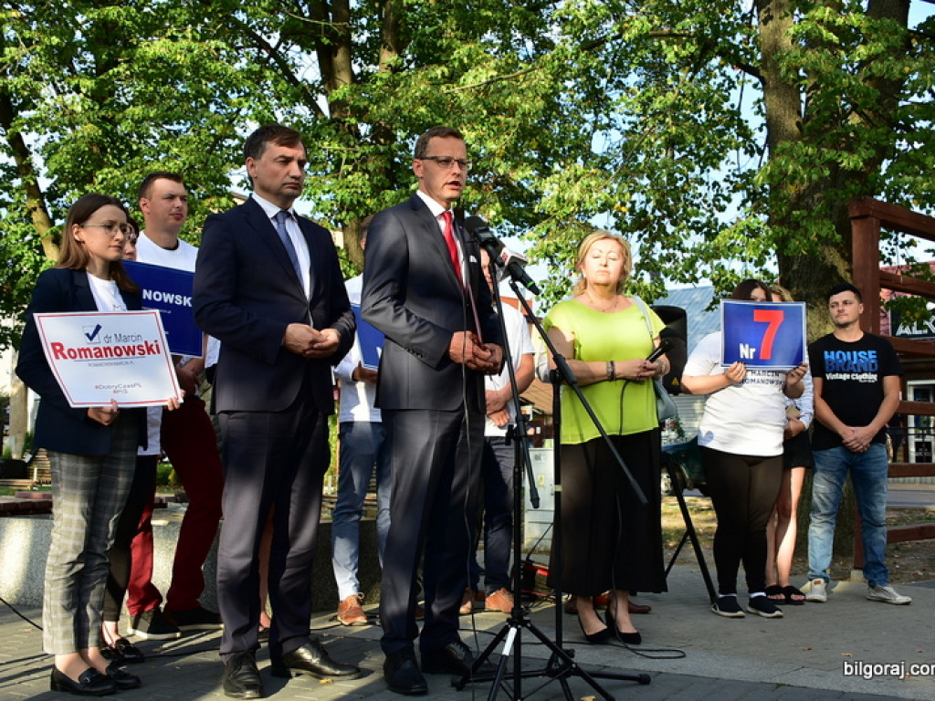 Wiceminister w Biłgoraju zainicjował kampanię wyborczą. Towarzyszył mu Zbigniew Ziobro (FOTO, VIDEO)