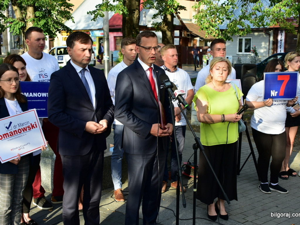 Wiceminister w Biłgoraju zainicjował kampanię wyborczą. Towarzyszył mu Zbigniew Ziobro (FOTO, VIDEO)