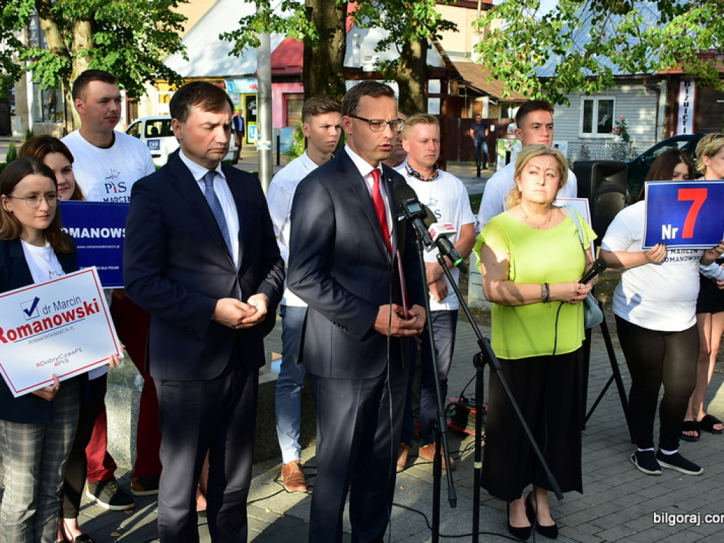 Wiceminister w Biłgoraju zainicjował kampanię wyborczą. Towarzyszył mu Zbigniew Ziobro (FOTO, VIDEO)