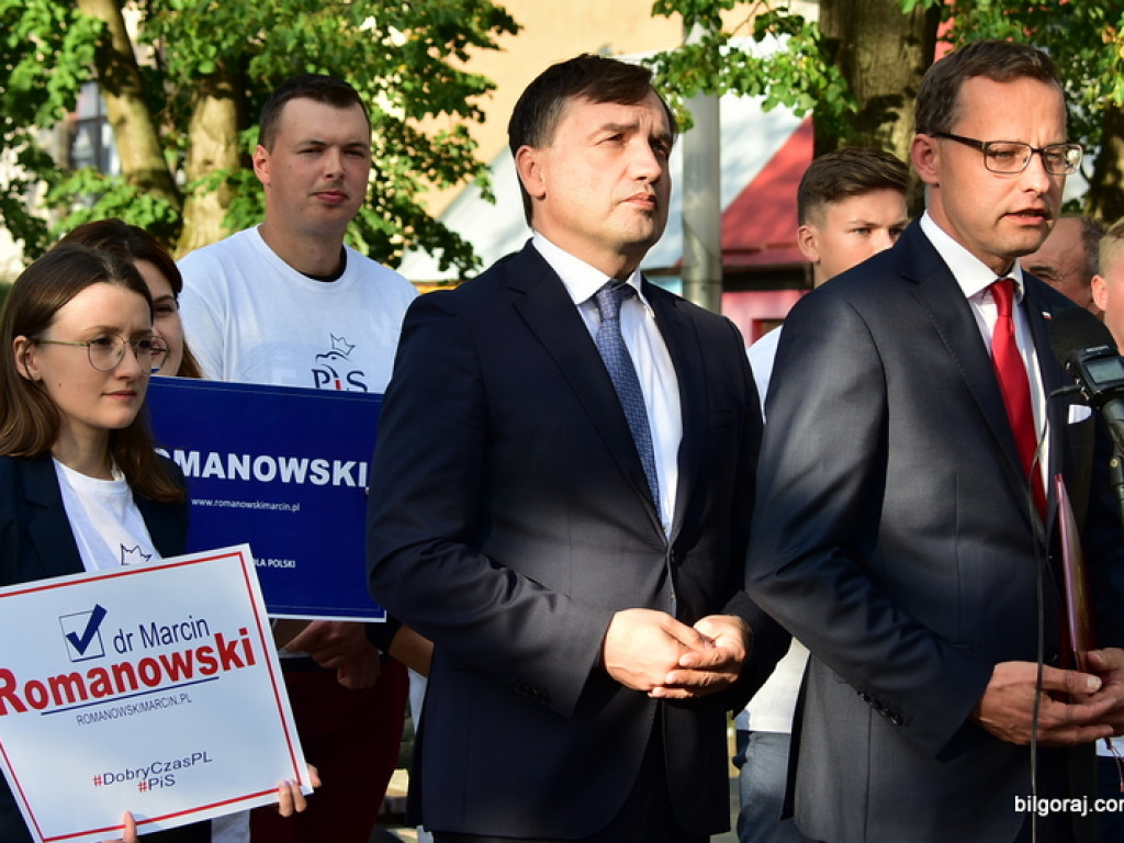 Wiceminister w Biłgoraju zainicjował kampanię wyborczą. Towarzyszył mu Zbigniew Ziobro (FOTO, VIDEO)