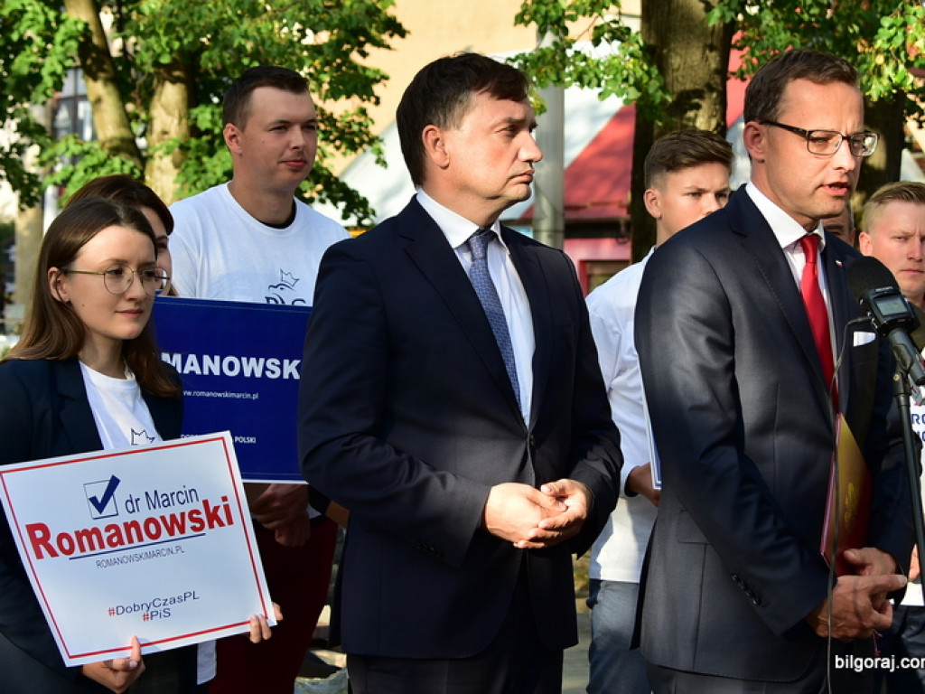 Wiceminister w Biłgoraju zainicjował kampanię wyborczą. Towarzyszył mu Zbigniew Ziobro (FOTO, VIDEO)