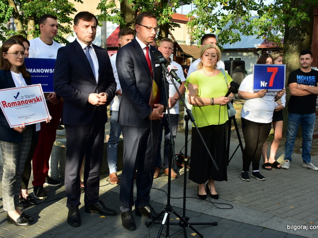 Wiceminister w Biłgoraju zainicjował kampanię wyborczą. Towarzyszył mu Zbigniew Ziobro (FOTO, VIDEO)