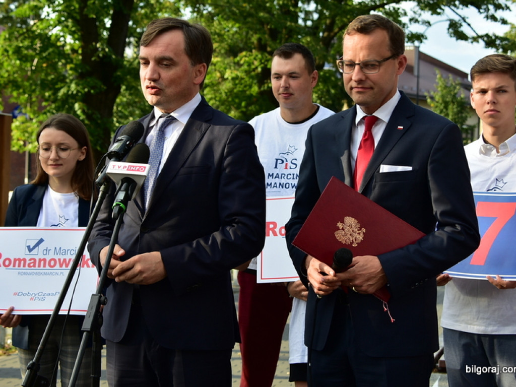 Wiceminister w Biłgoraju zainicjował kampanię wyborczą. Towarzyszył mu Zbigniew Ziobro (FOTO, VIDEO)