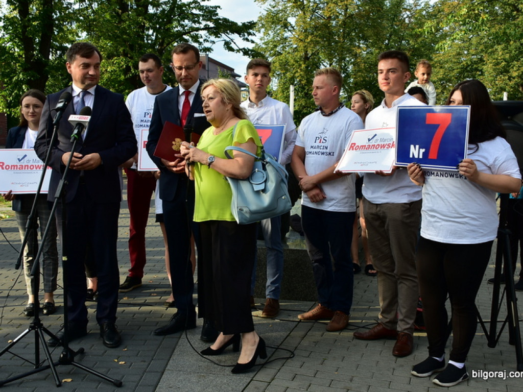 Wiceminister w Biłgoraju zainicjował kampanię wyborczą. Towarzyszył mu Zbigniew Ziobro (FOTO, VIDEO)