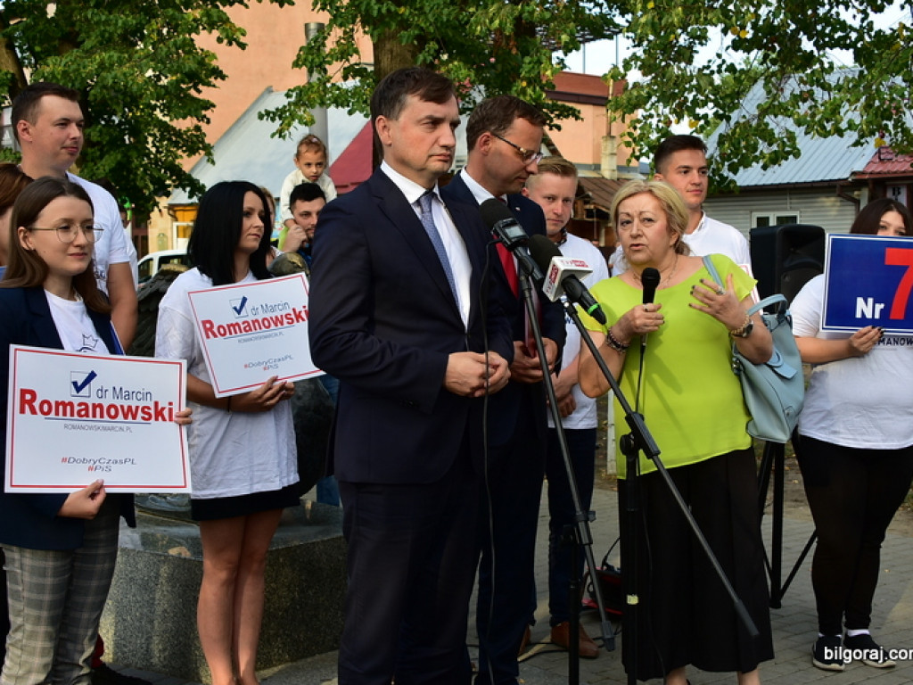 Wiceminister w Biłgoraju zainicjował kampanię wyborczą. Towarzyszył mu Zbigniew Ziobro (FOTO, VIDEO)