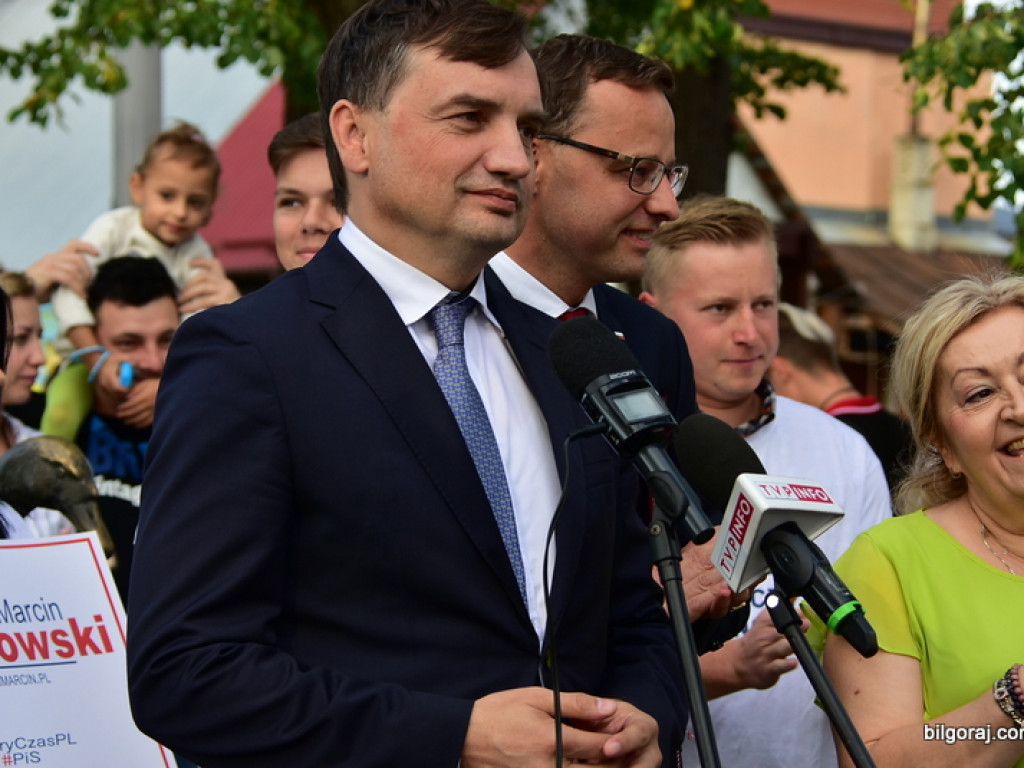 Wiceminister w Biłgoraju zainicjował kampanię wyborczą. Towarzyszył mu Zbigniew Ziobro (FOTO, VIDEO)