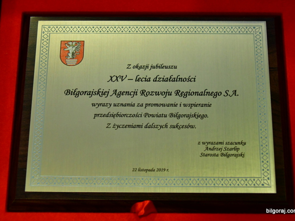 25 lat Biłgorajskiej Agencji Rozwoju Regionalnego i Biłgorajskie Sita Przedsiębiorczości (FOTO)