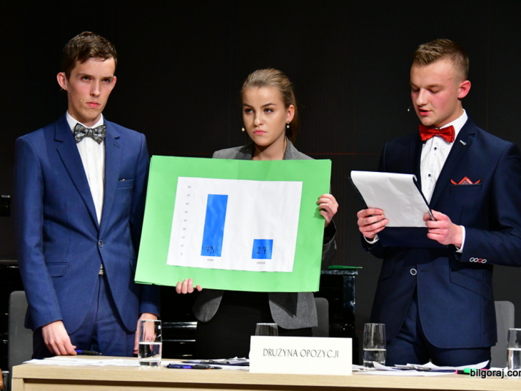 Debaty oksfordzkie. Biłgorajska młodzież spierała się w dyskusji na argumenty (FOTO)