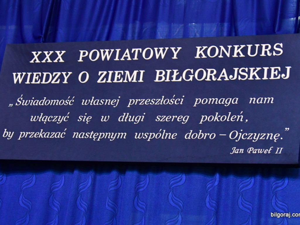 XXX Powiatowy Konkurs Wiedzy o Ziemi Biłgorajskiej (FOTO, WYNIKI)