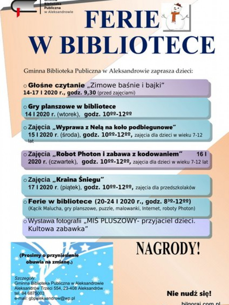 Ferie 2020. Wiemy jakie są propozycje dla dzieci i młodzieży w Powiecie Biłgorajskim