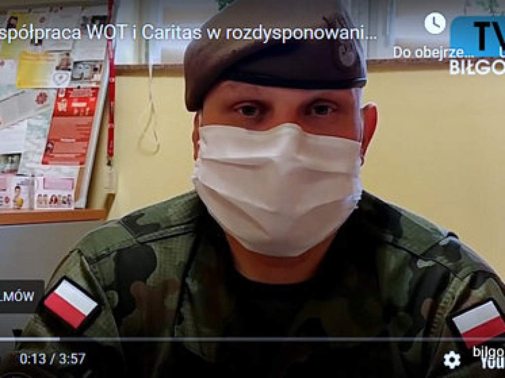 Współpraca WOT i Caritas w rozdysponowaniu darów dla potrzebujących (FOTO, VIDEO)
