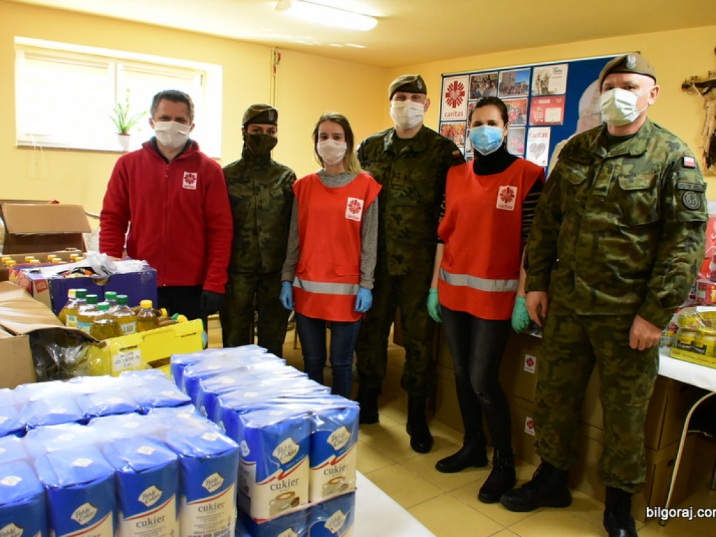 Współpraca WOT i Caritas w rozdysponowaniu darów dla potrzebujących (FOTO, VIDEO)