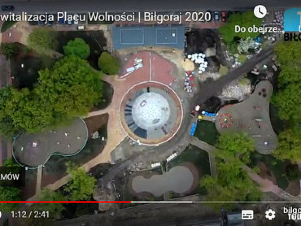 Rewitalizacja Placu Wolności w Biłgoraju. Film i zdjęcia z lotu ptaka (FOTO, VIDEO)