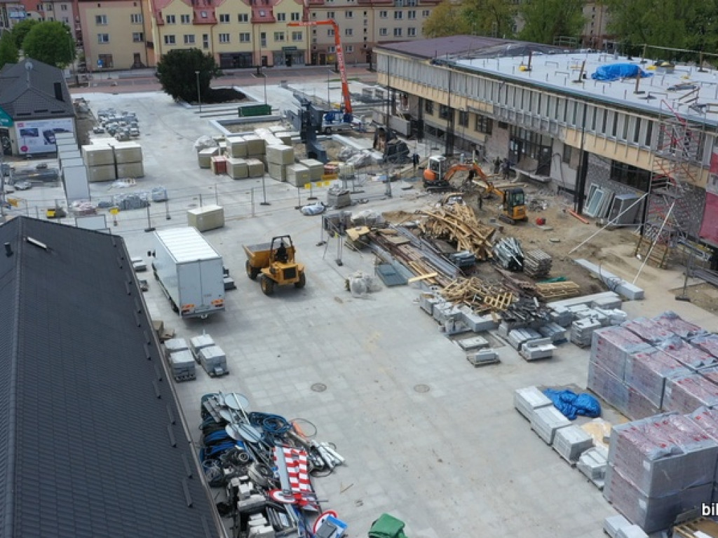 Rewitalizacja Placu Wolności w Biłgoraju. Film i zdjęcia z lotu ptaka (FOTO, VIDEO)