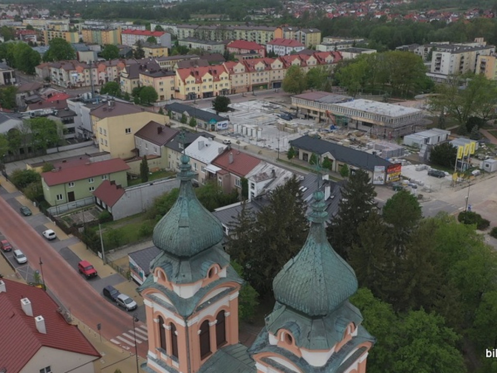 Rewitalizacja Placu Wolności w Biłgoraju. Film i zdjęcia z lotu ptaka (FOTO, VIDEO)