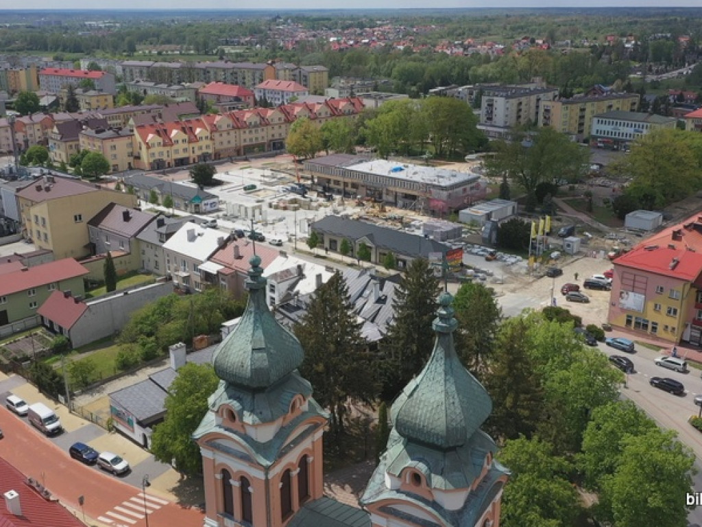 Rewitalizacja Placu Wolności w Biłgoraju. Film i zdjęcia z lotu ptaka (FOTO, VIDEO)
