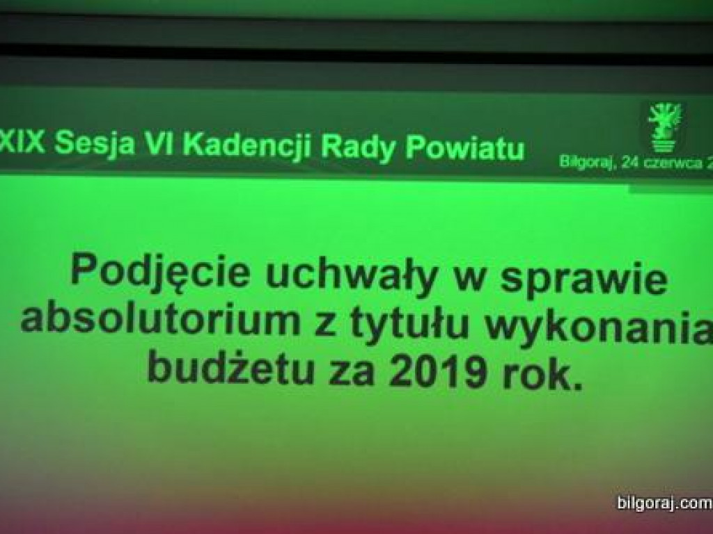 Budżet powiatu za 2019 rok. Starosta otrzymał absolutorium