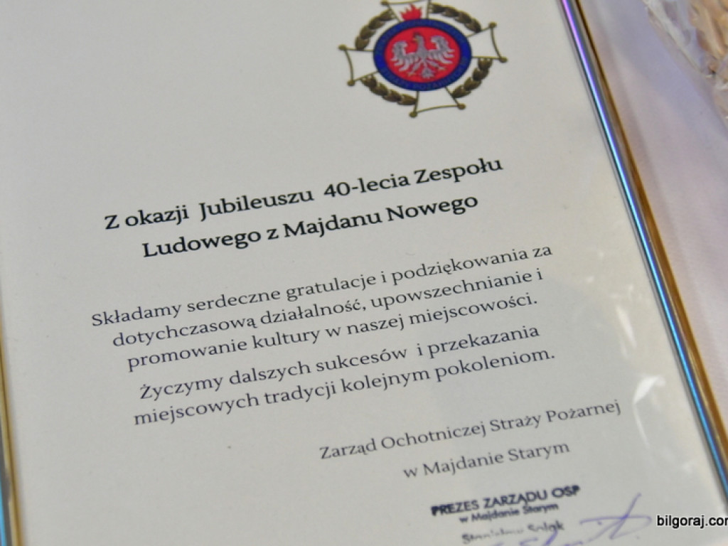 40 lat minęło jak jeden dzień, czyli jubileusz Zespołu Ludowego z Majdanu Nowego (FOTO)