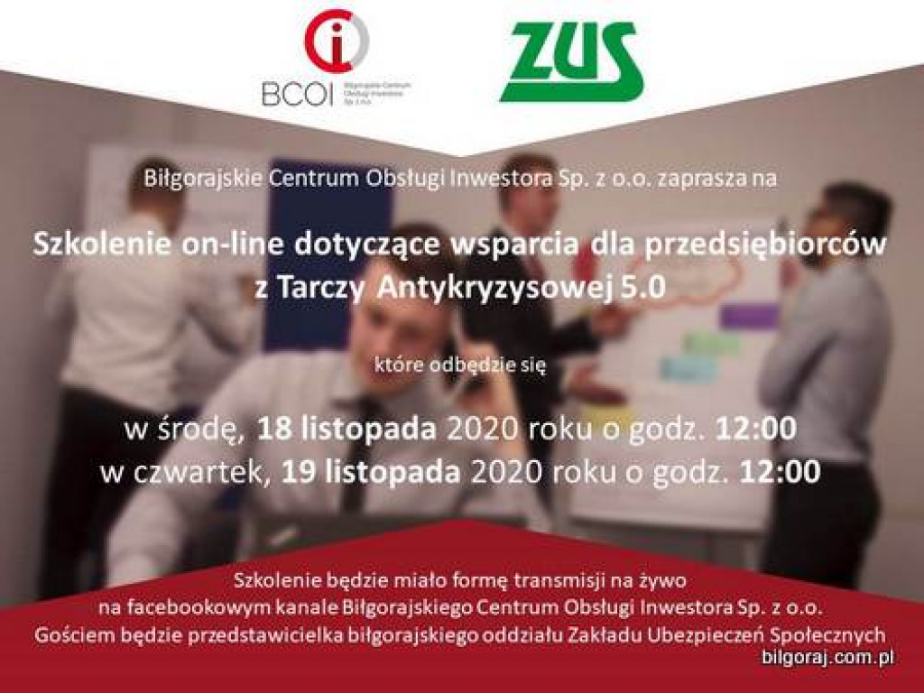 BIŁGORAJ: Szkolenie dla przedsiębiorców z BCOI