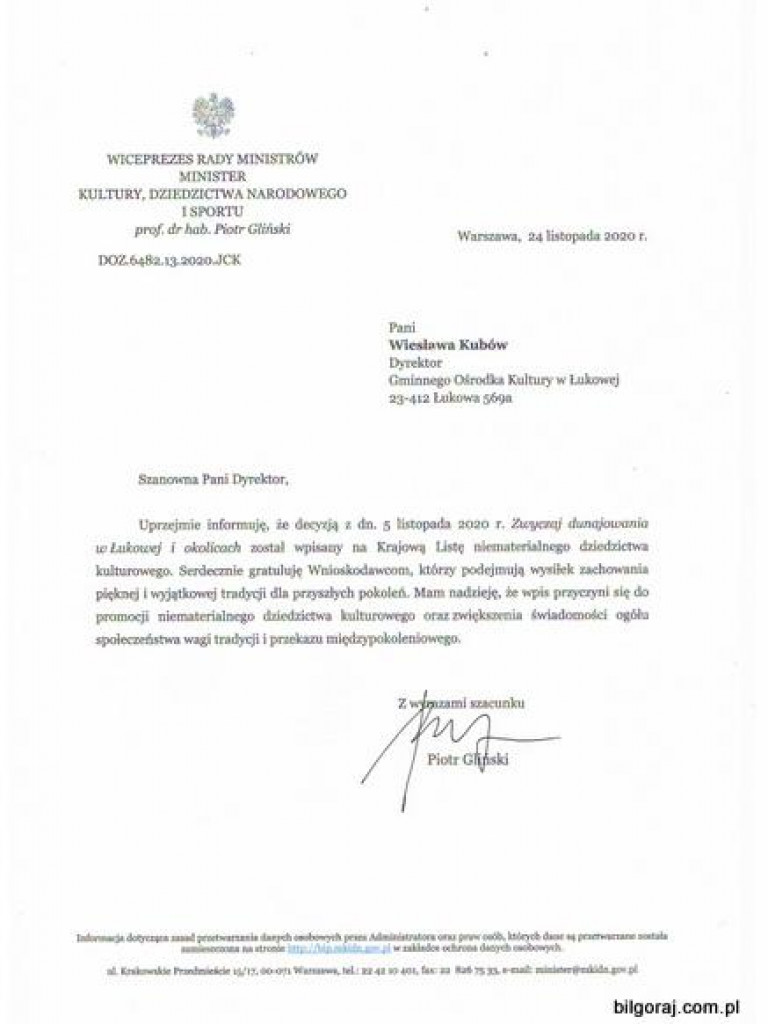 Łukowskie dunajowanie na liście UNESCO