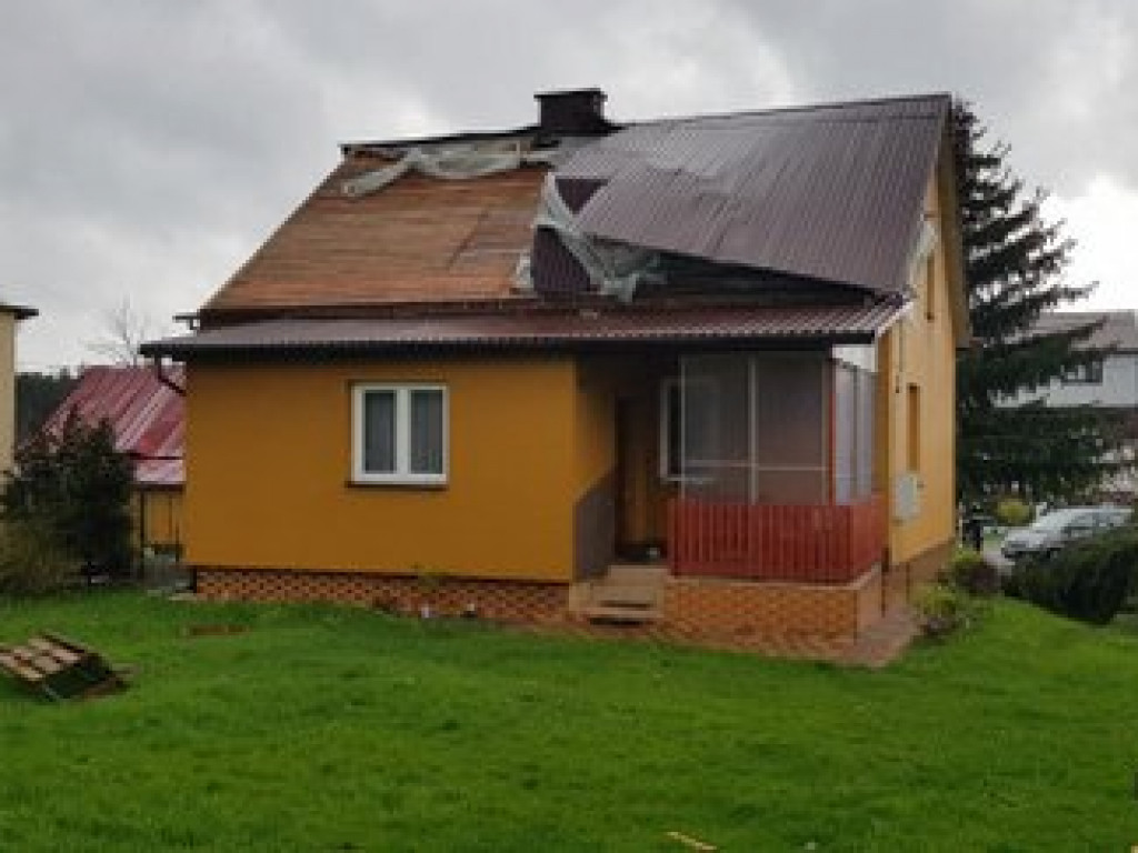 Trąba powietrzna nad Tereszpolem. Silny wiatr powalił także drzewa w regionie (FOTO, AKTUALIZACJA)