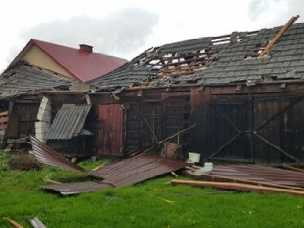 Trąba powietrzna nad Tereszpolem. Silny wiatr powalił także drzewa w regionie (FOTO, AKTUALIZACJA)