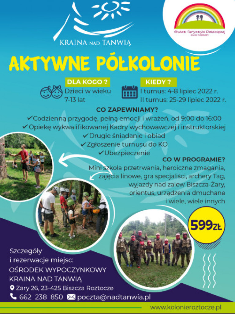AKTYWNE PÓŁKOLONIE w Krainie nad Tanwią