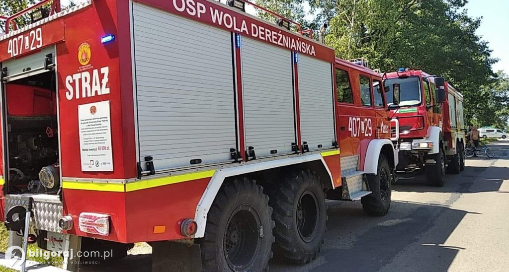 Pożar nieużytków w miejscowości Ruda Zagrody