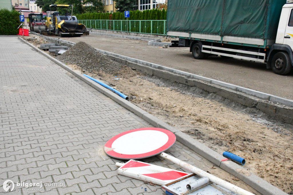 Trwa remont ulic Piłsudskiego w Biłgoraju