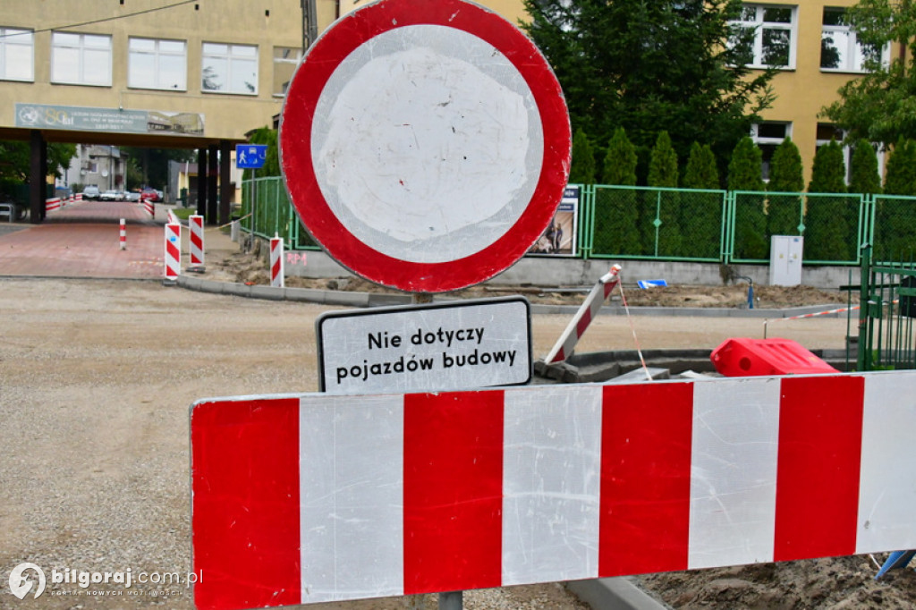 Trwa remont ulic Piłsudskiego w Biłgoraju