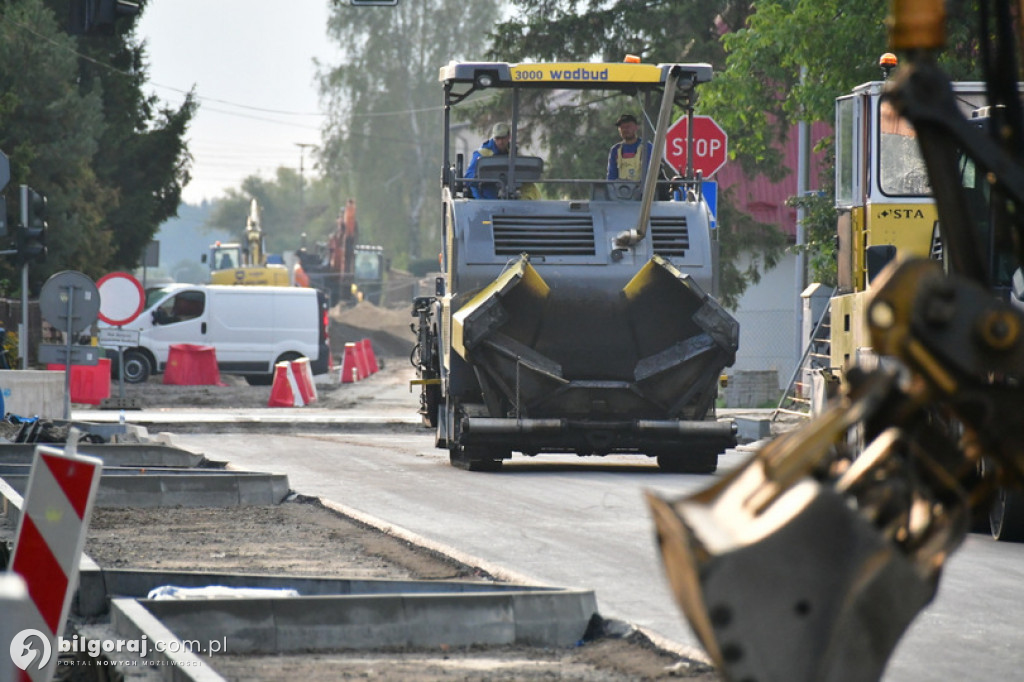 Trwa remont ulic Piłsudskiego w Biłgoraju