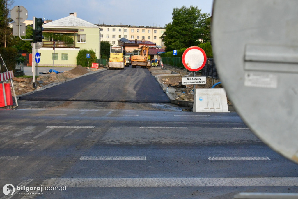 Trwa remont ulic Piłsudskiego w Biłgoraju