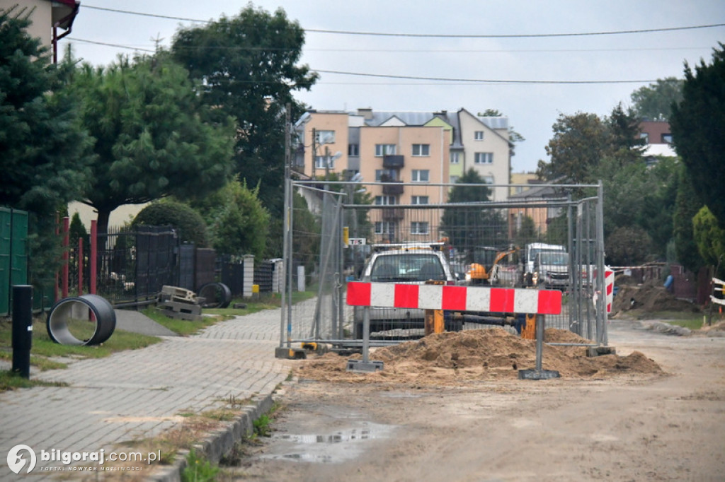 Trwa remont ulic Narutowicza w Biłgoraju