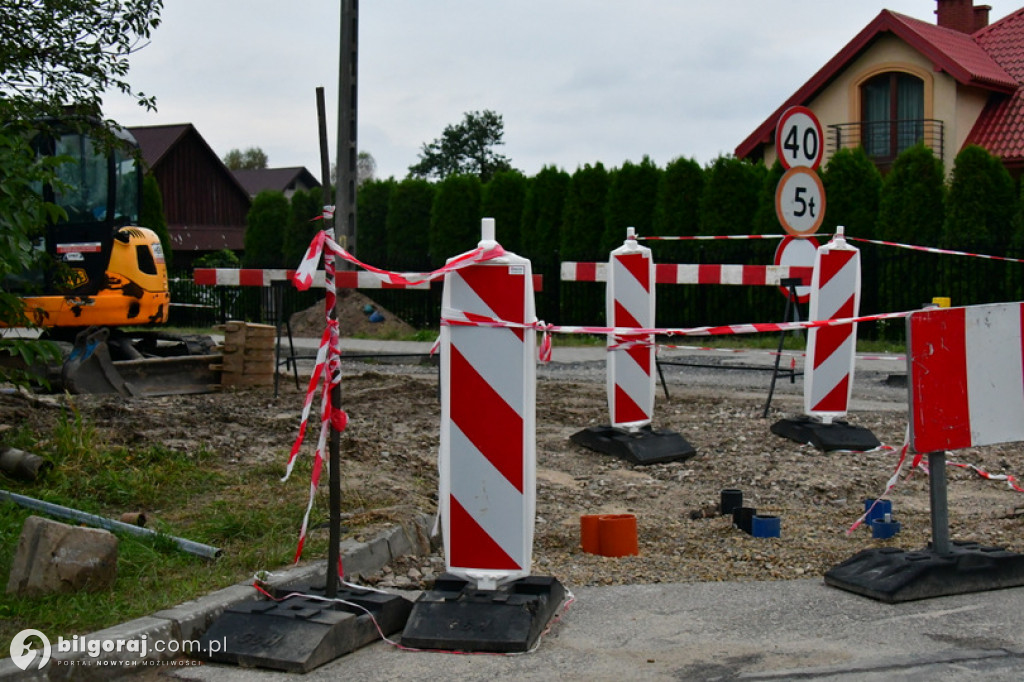 Trwa remont ulic Narutowicza w Biłgoraju