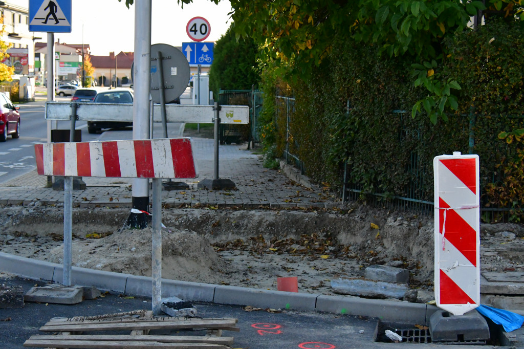 Trwa remont ulic Piłsudskiego i Narutowicza w Biłgoraju