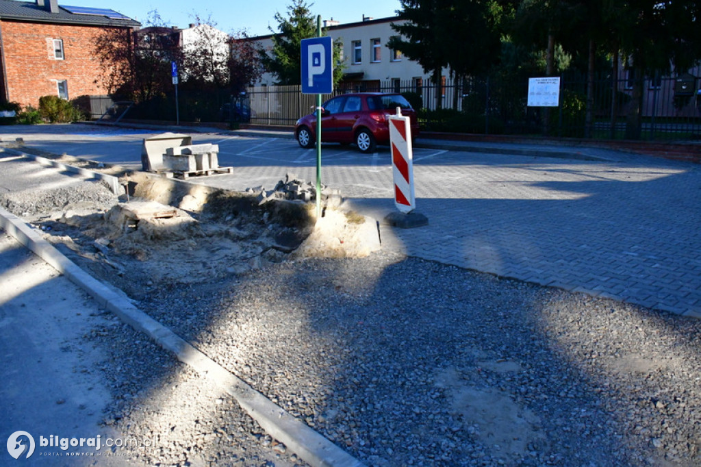 Trwa remont ulic Piłsudskiego i Narutowicza w Biłgoraju