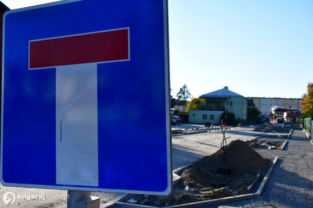 Trwa remont ulic Piłsudskiego i Narutowicza w Biłgoraju