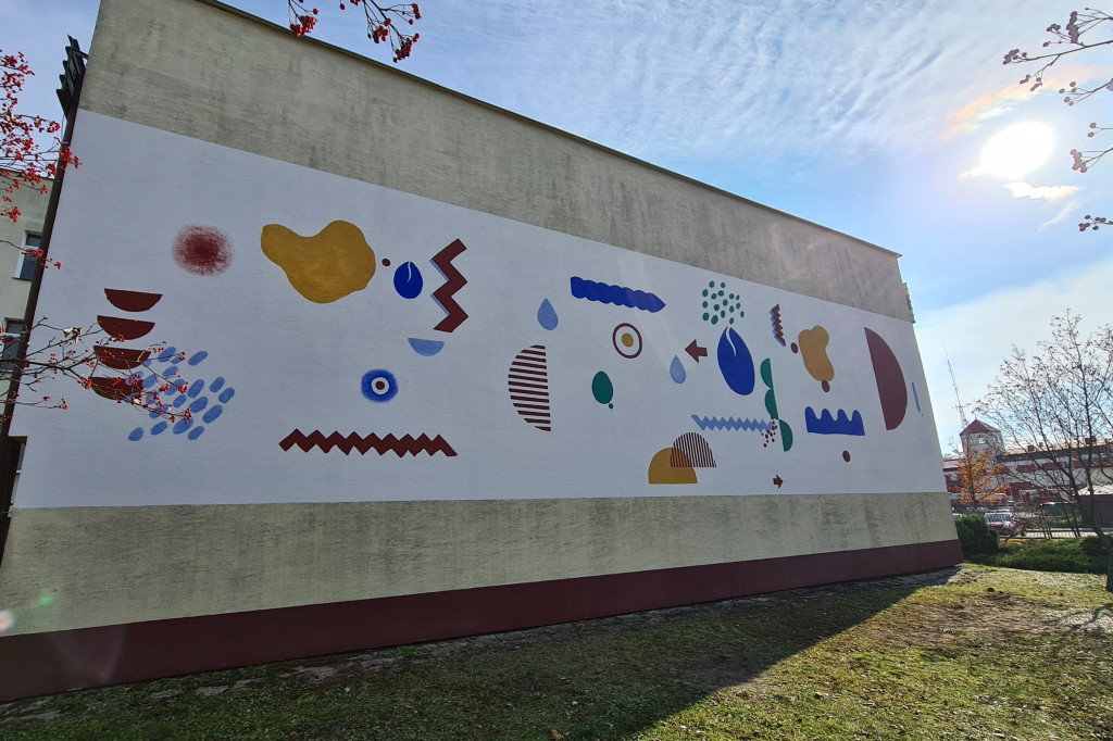 Mural przypominający osobę Stefana Knappa