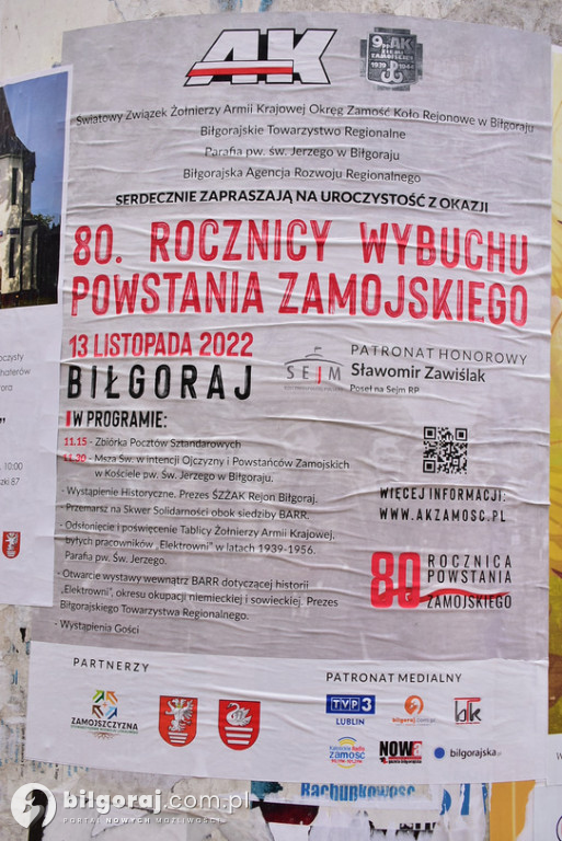 Uczcili Powstanie Zamojskie, w 80. rocznicę jego wybuchu