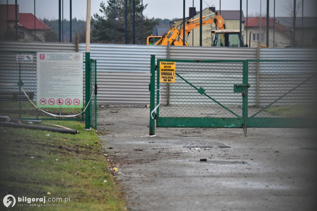 Trwa przebudowa kompleksu boisk przy ZSBiO - styczeń 2023