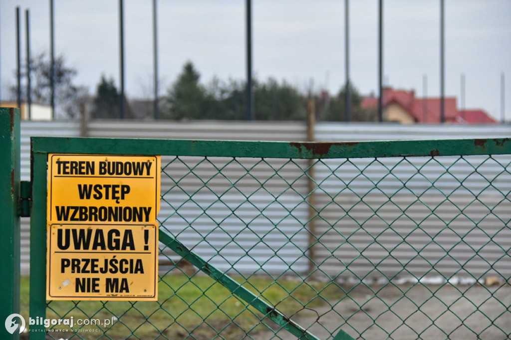 Trwa przebudowa kompleksu boisk przy ZSBiO - styczeń 2023